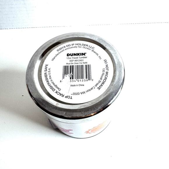 DNKN' Dunkin' Donuts Stainless Steel Tumbler Hot Cold Travel Mug 12 oz WITH LID - Picture 4 of 4